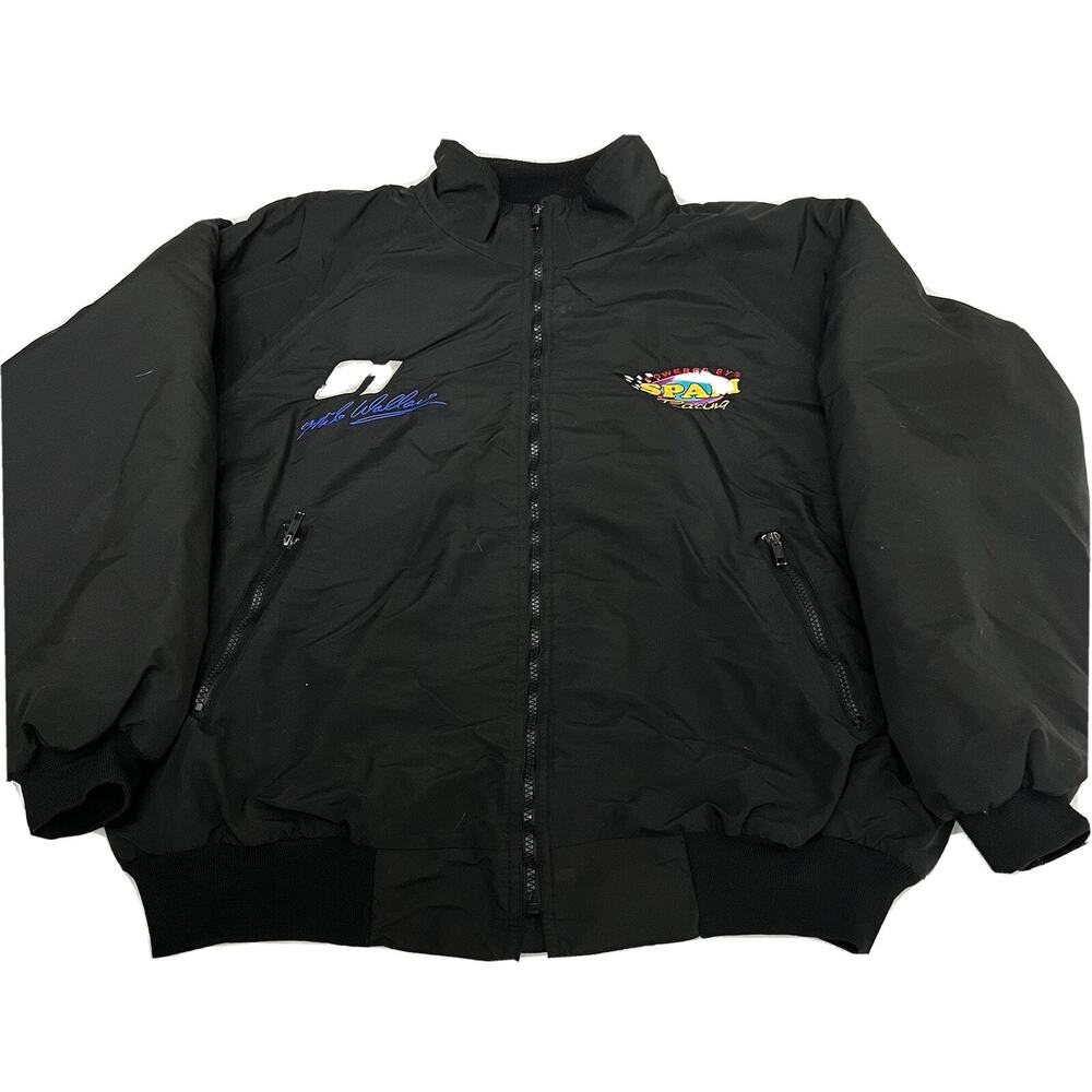 Vintage Mike Wallace Spam Racing Jacket Sz XXL Hartwell ViaSport Polar Fleece